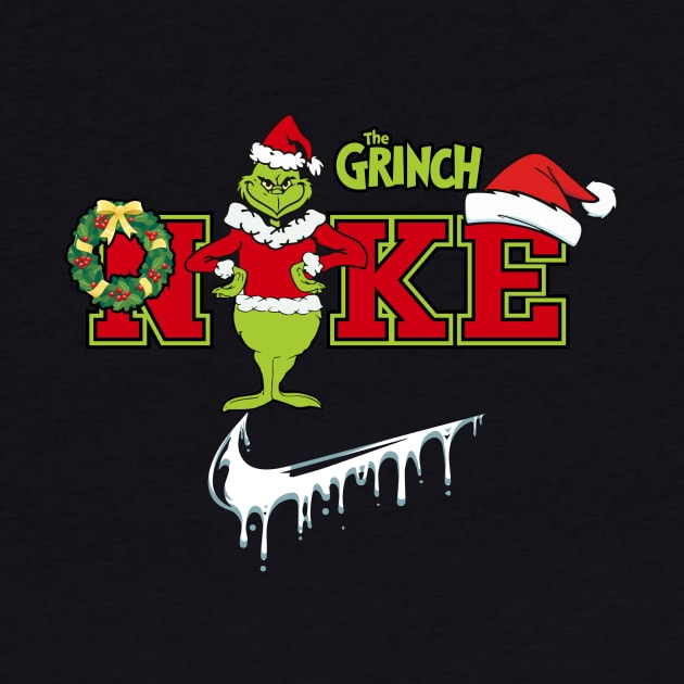 Funny Christmas Grinch Nke Christmas Grinch Snow by Archer Expressionism Style